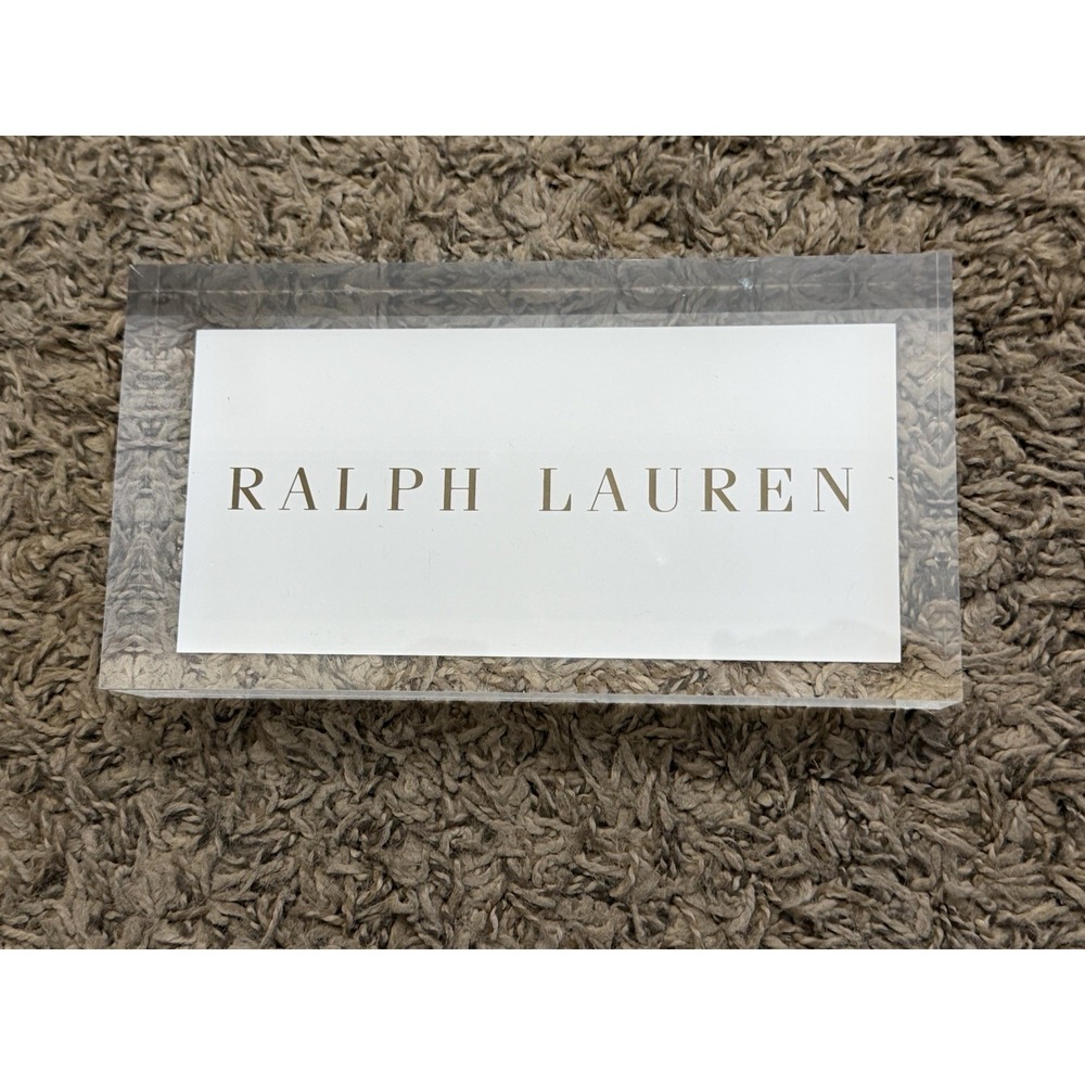 Ralph Lauren Retail Display Plastic Plaque Sign Counter Showcase Acrylic
